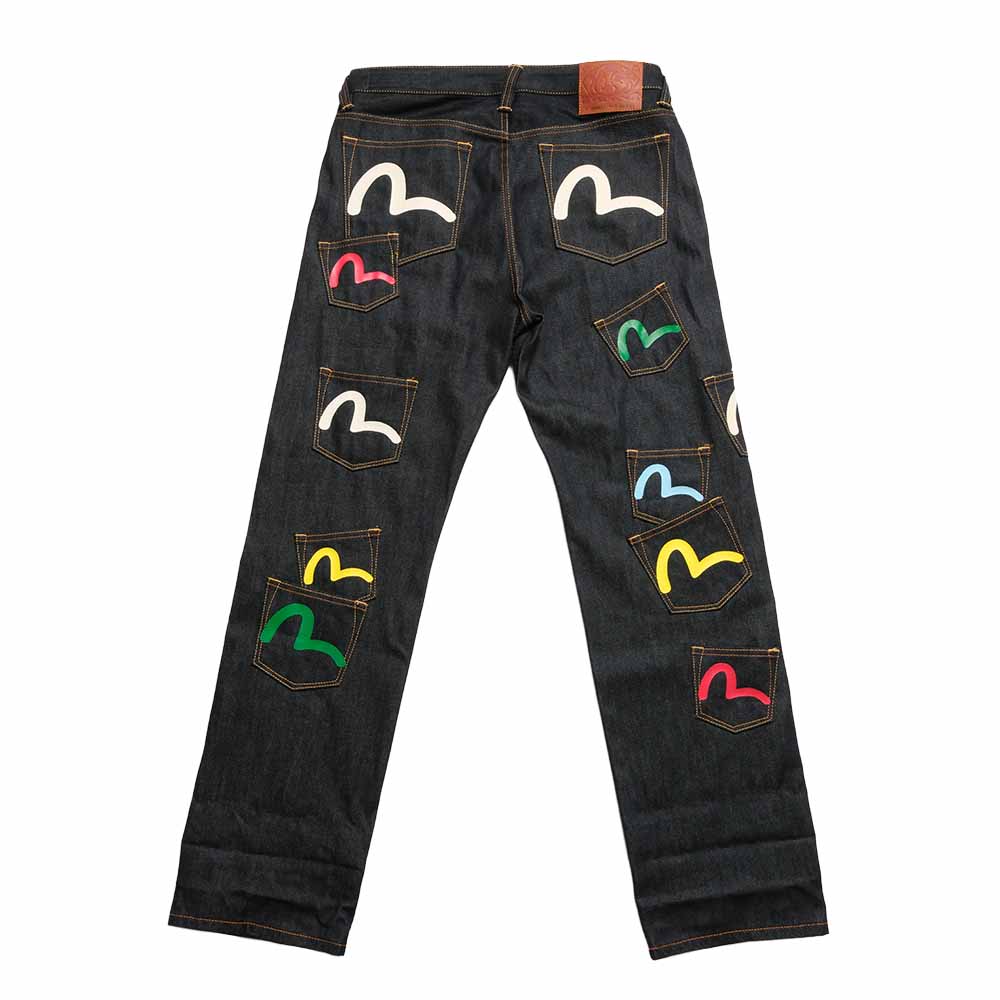 EVISU 멀티 포켓 시골새 레귤러 핏 진
