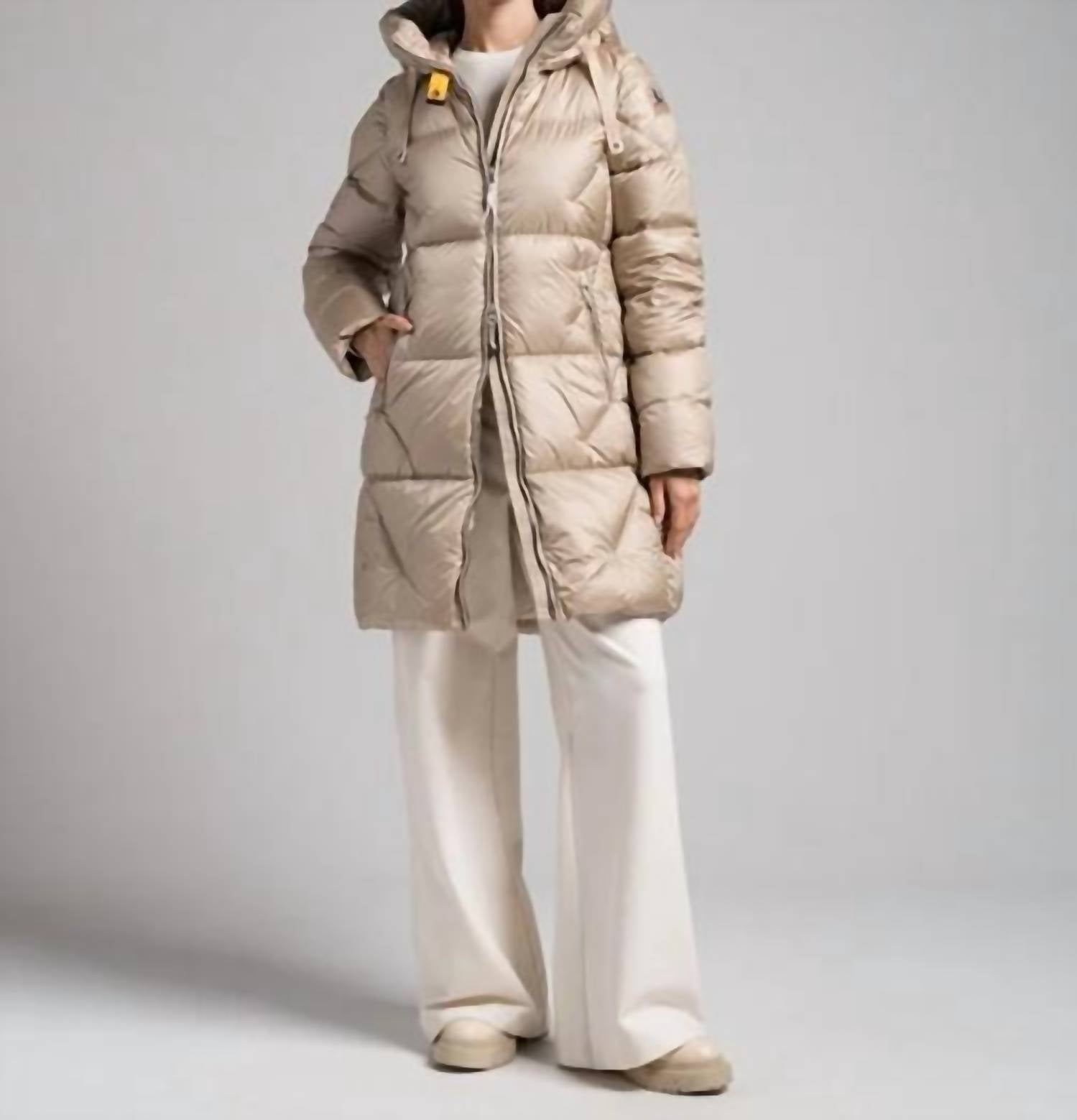 PARAJUMPERS 자넷 롱 퍼퍼 자켓 타피오카