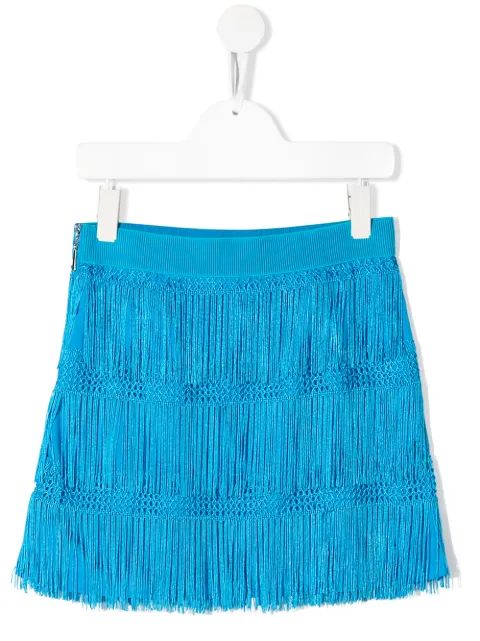 Alberta Ferretti Kids 프린지 디테일 스커트
