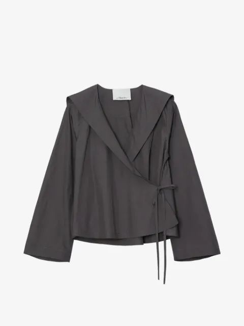 3.1 PHILLIP LIM 와이드 칼라 타이 블라우스