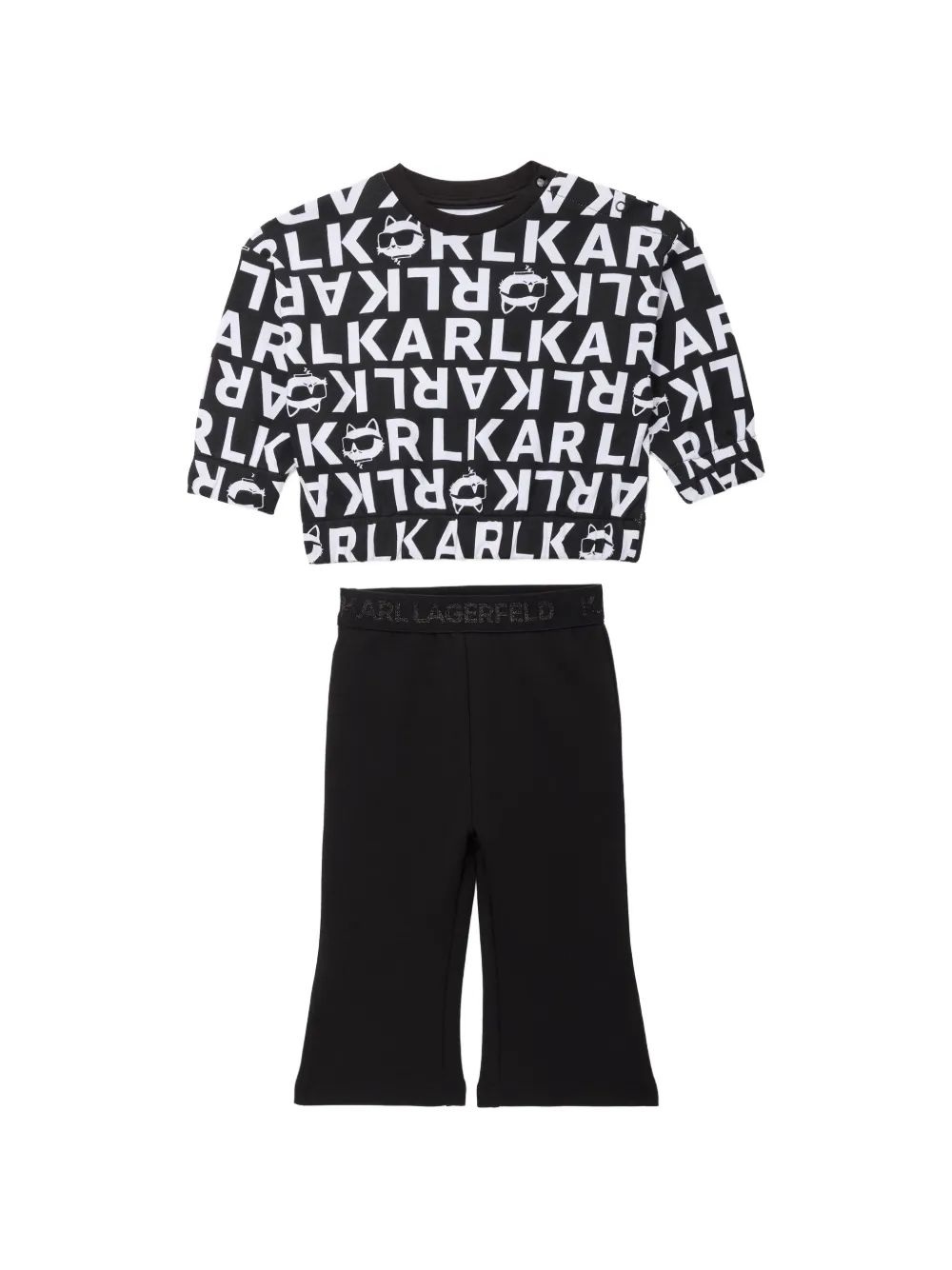 Karl Lagerfeld Kids 로고 프린트 트랙 수트