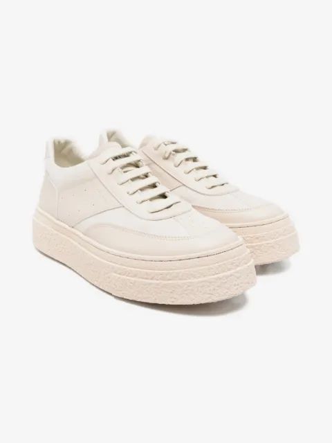 MM6 Maison Margiela Kids 패널 가죽 스니커즈