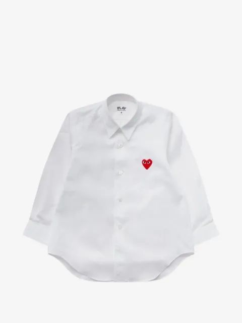 Comme Des Garçons Play Kids 하트 패치 셔츠