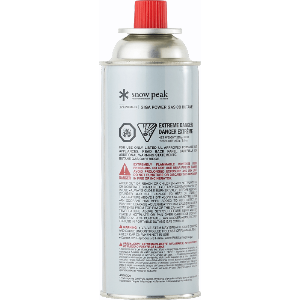 Snow Peak 기가파워 부탄 연료 캔스터 250g