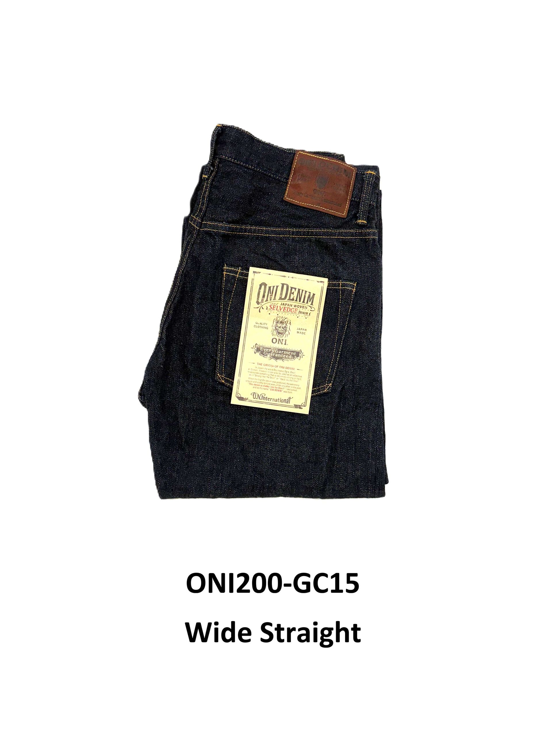 ONI DENIM ONI200-GC15 15oz 그린캐스트 데님 와이드 스트레이트