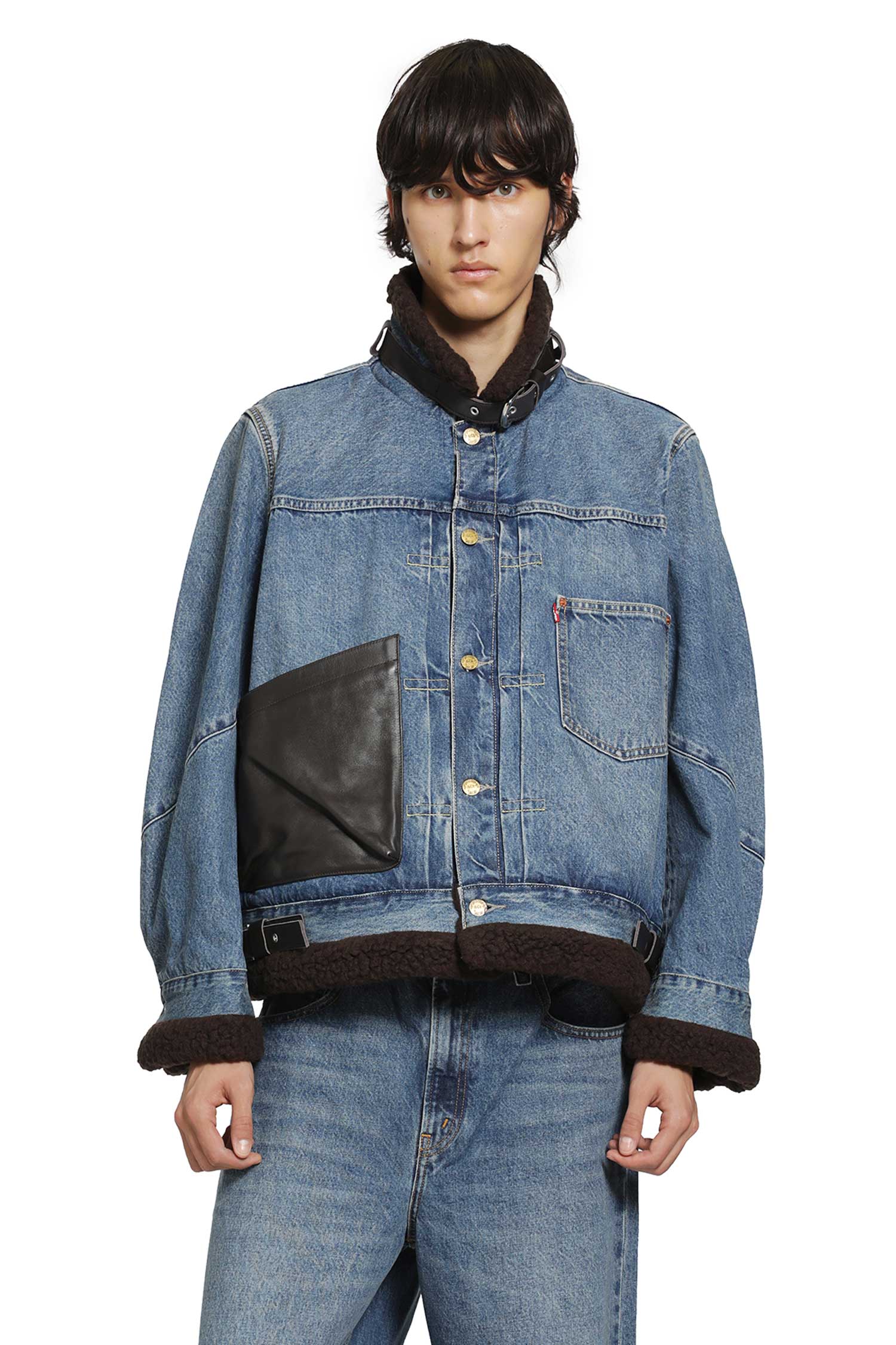 SACAI 리바이스 X 사카이 셔파 자켓