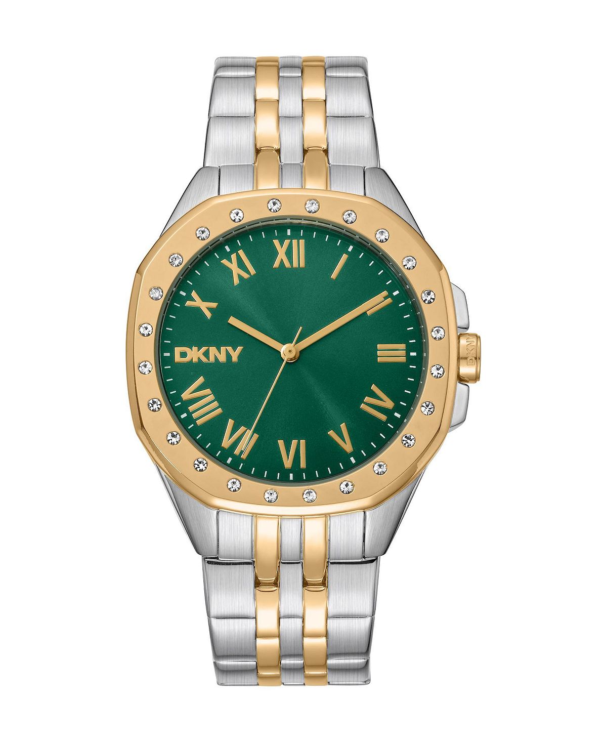 DKNY 여성용 쿼츠 이브닝 투톤 스테인리스 스틸 팔찌 시계 36mm