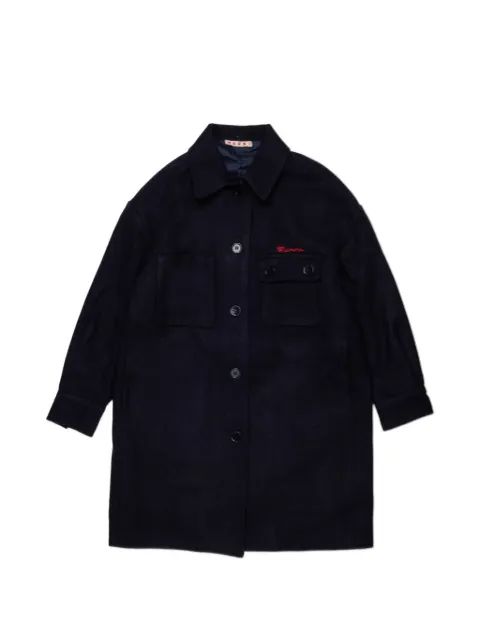 Marni Kids 자수 로고 싱글 코트