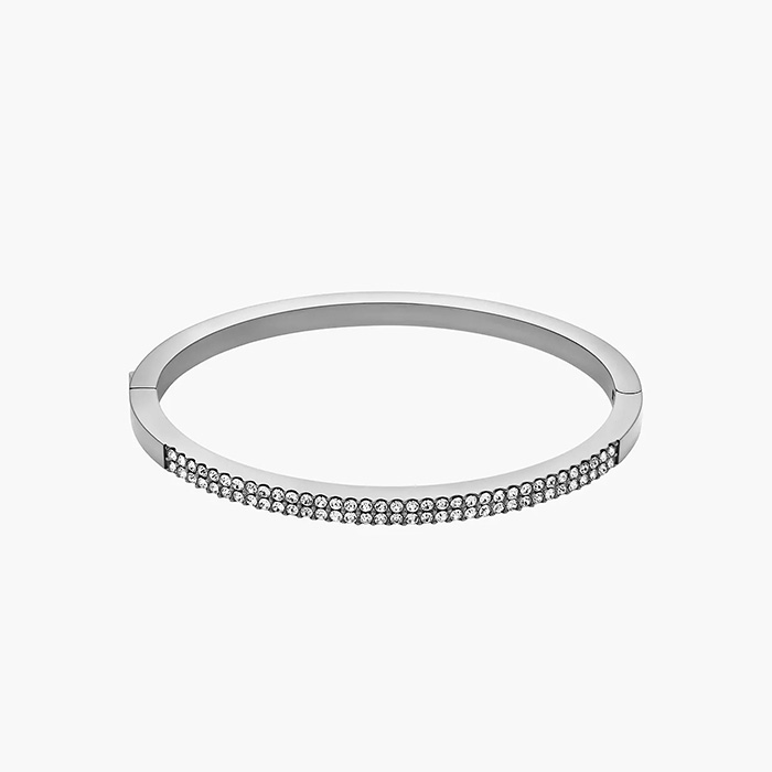 FOSSIL 파슬 여성 엘리스 파베 뱅글 팔찌 JF04863040 Silver
