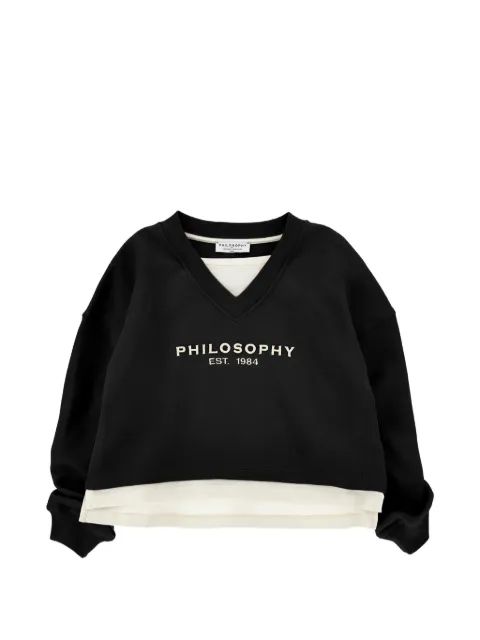 Philosophy Di Lorenzo Serafini Kids 레이어드 이펙트 리본 디테일 스웨터