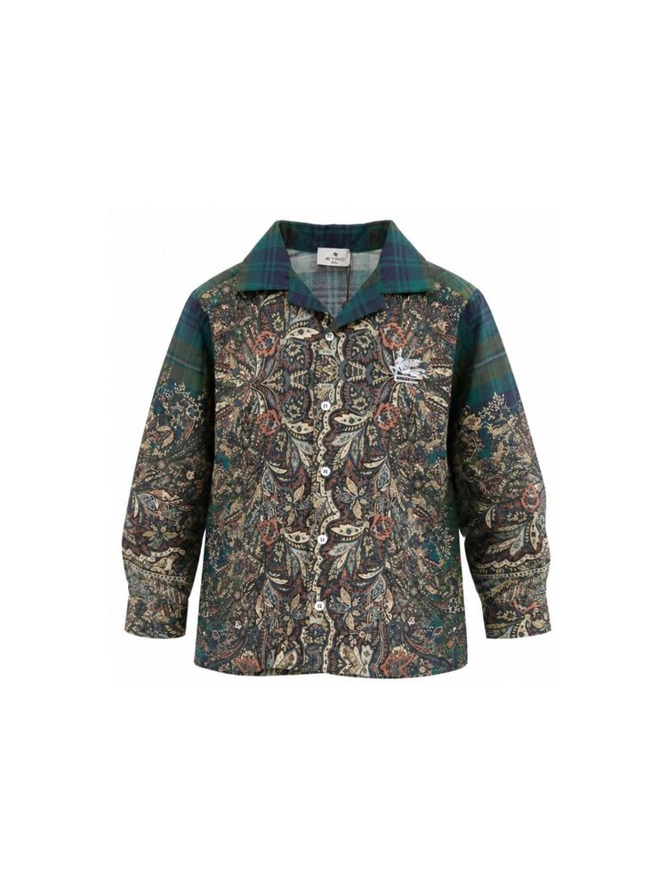 ETRO KIDS 페이즐리 프린트 긴팔 셔츠