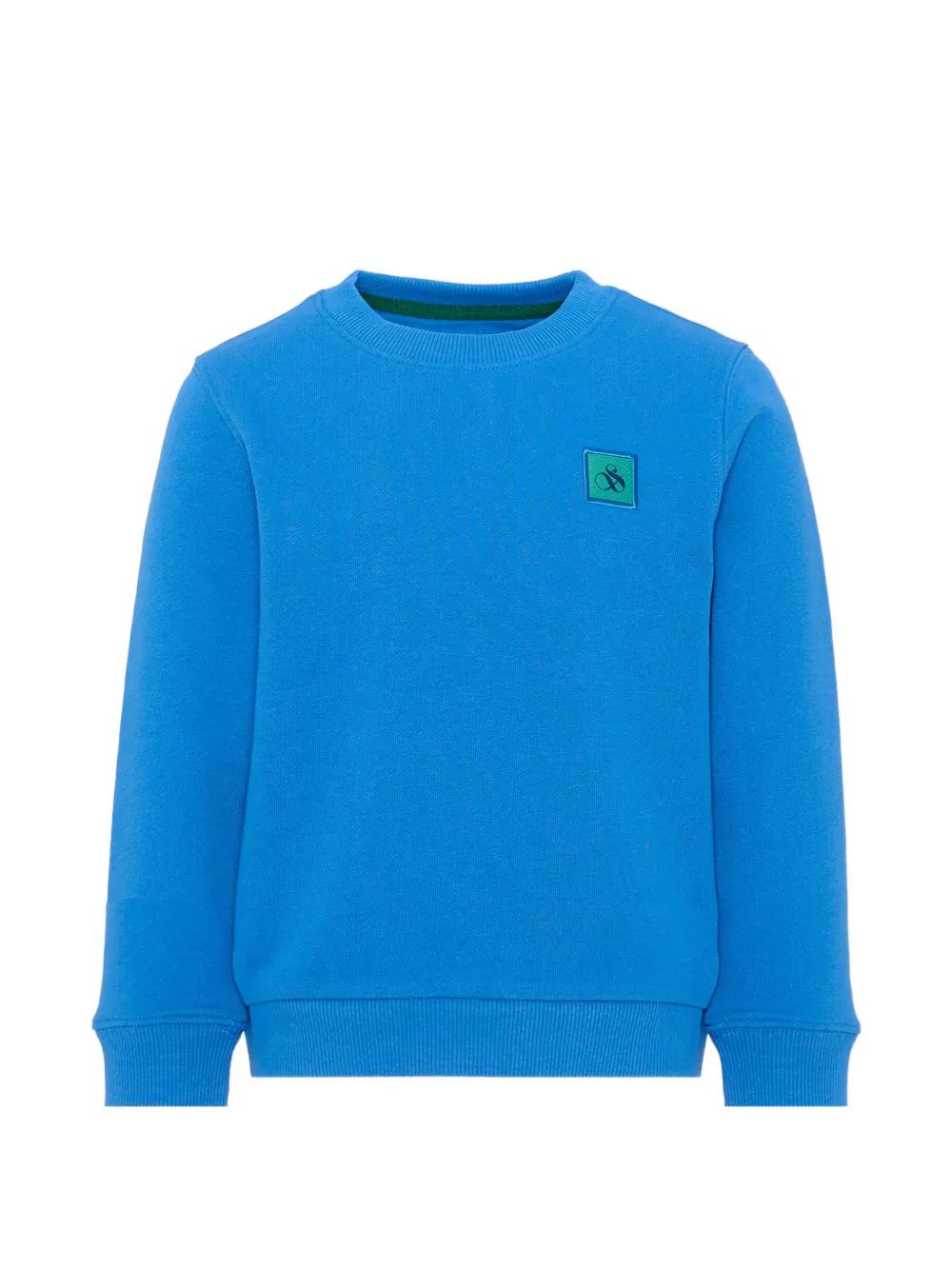 Scotch & Soda Kids 로고 패치 크루넥 맨투맨