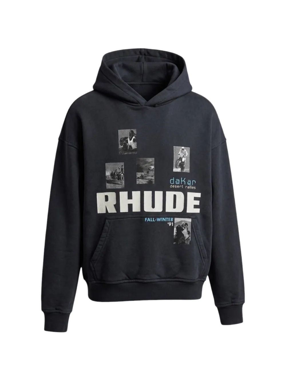 Rhude 윈터 91 랠리 후드티