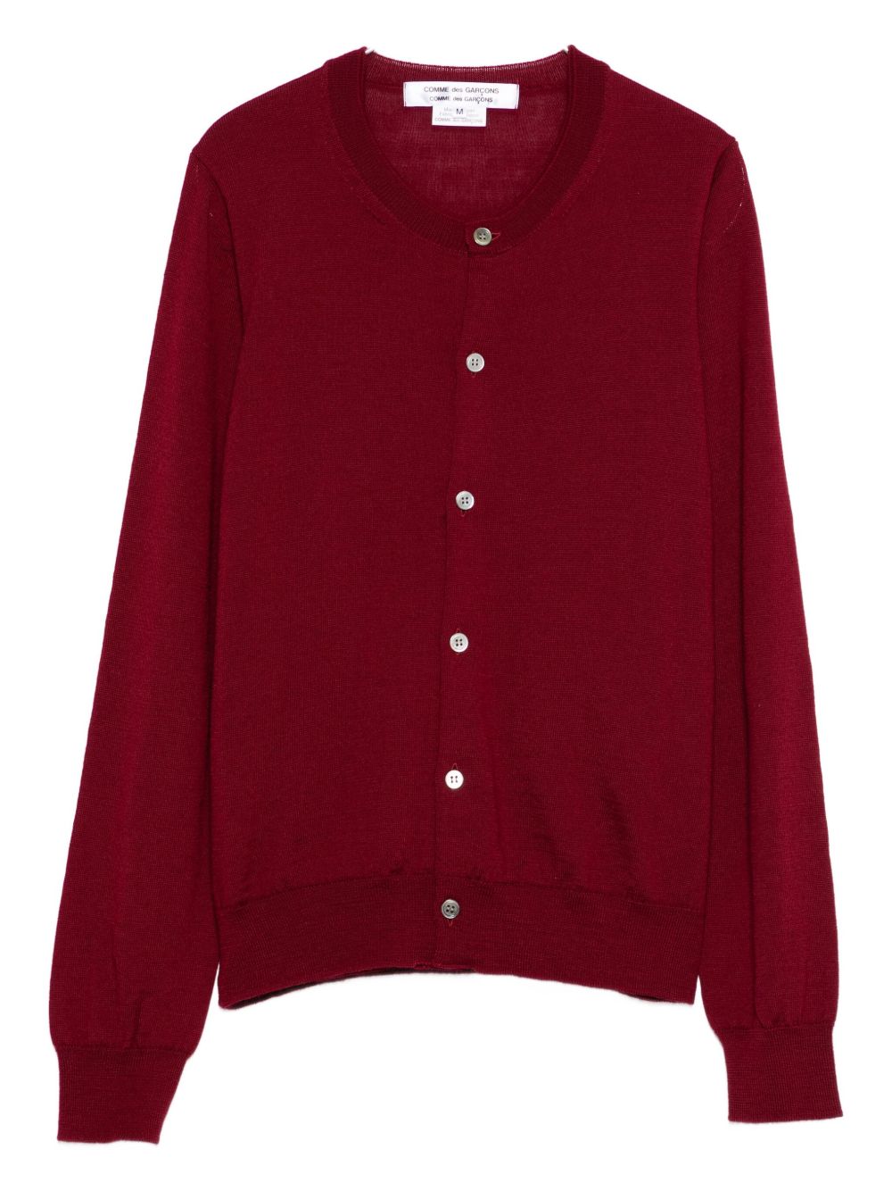 COMME DES GARCONS 버건디 롱슬리브 가디건 꼼데가르송