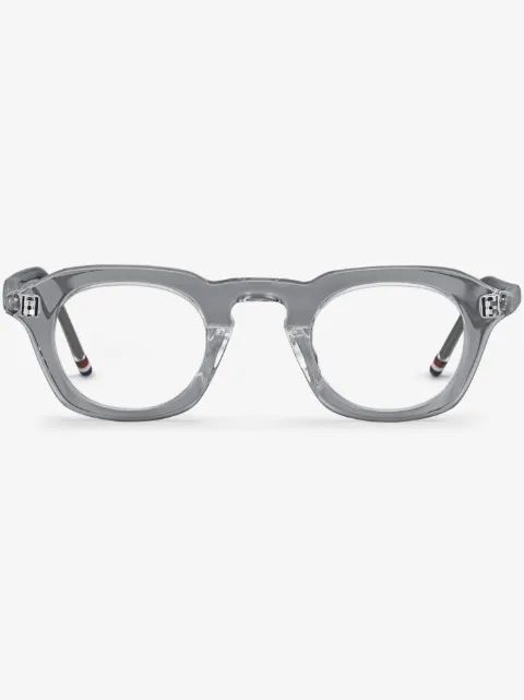 THOM BROWNE 스퀘어 프레임 투명 안경