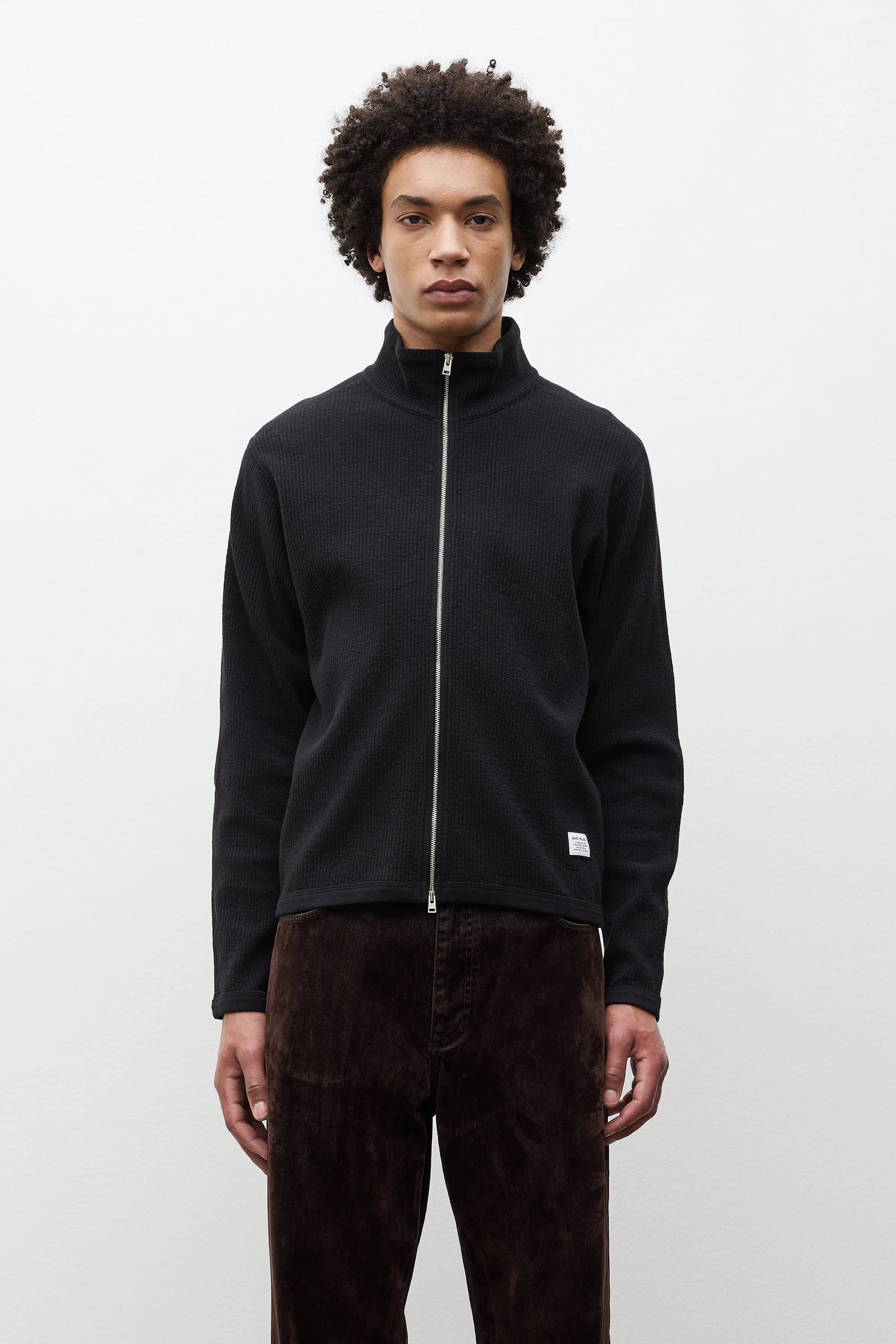Norse Projects 테노 코튼 헴프 밀리터리 립 집업 가디건