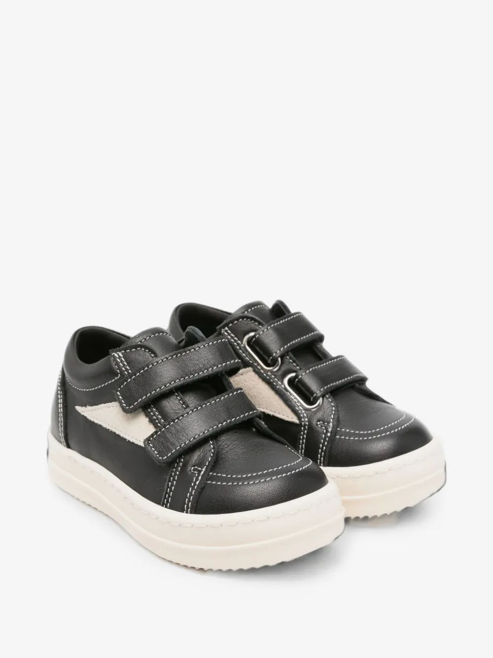 Rick Owens Kids 터치 스트랩 가죽 스니커즈