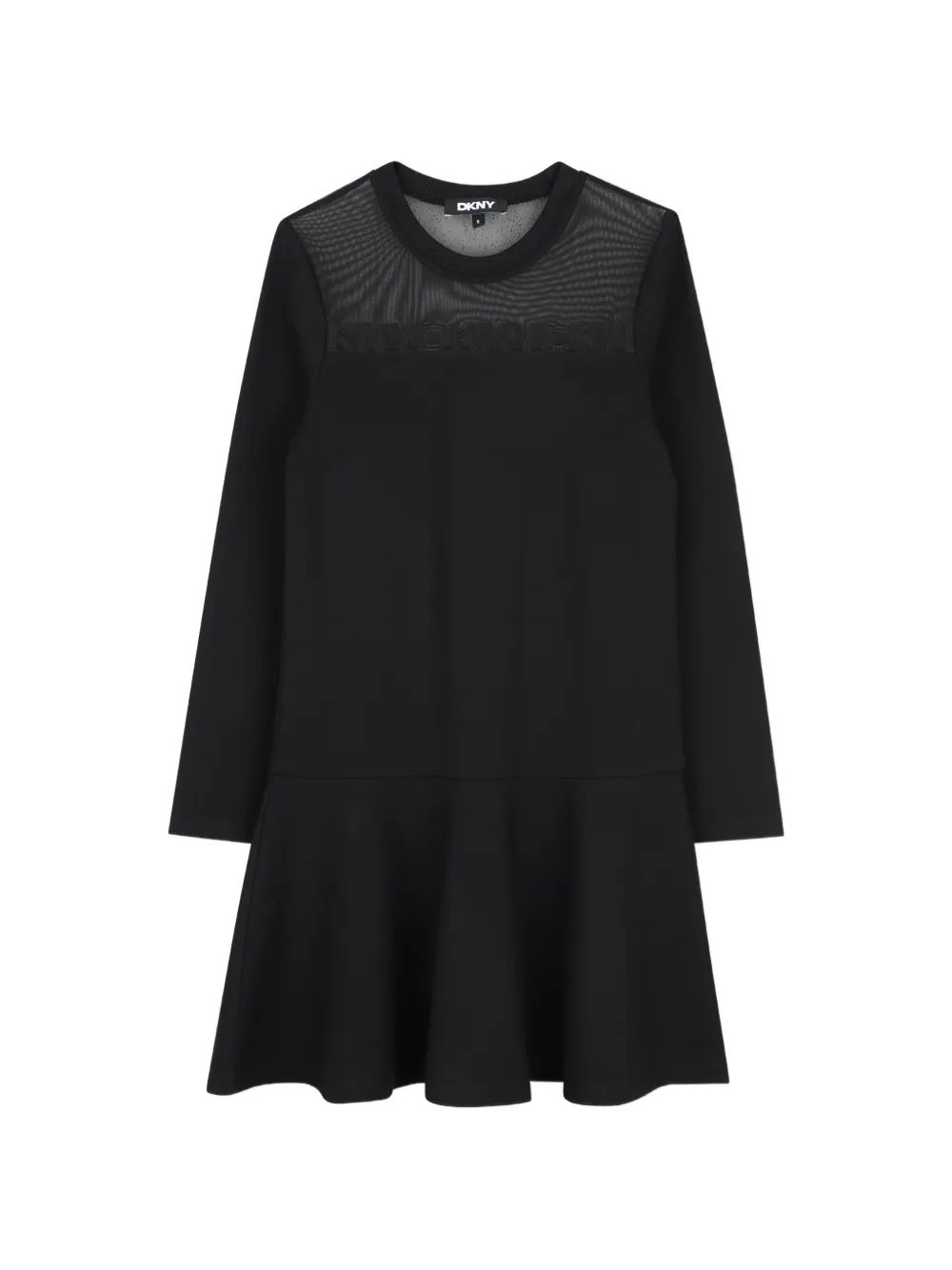 Dkny Kids 메쉬 패널 롱슬리브 드레스