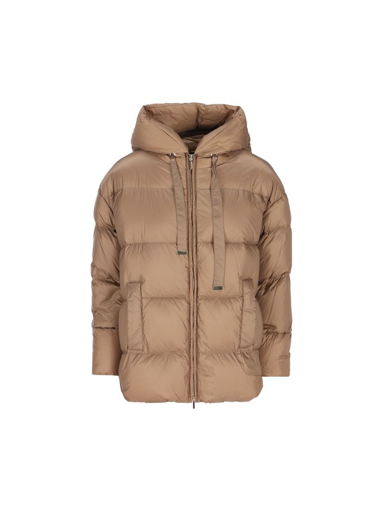 max mara the cube 후드 퀼팅 다운 자켓