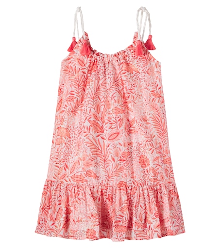 Poupette St Barth Kids 빌리 프린트 코튼 블렌드 드레스