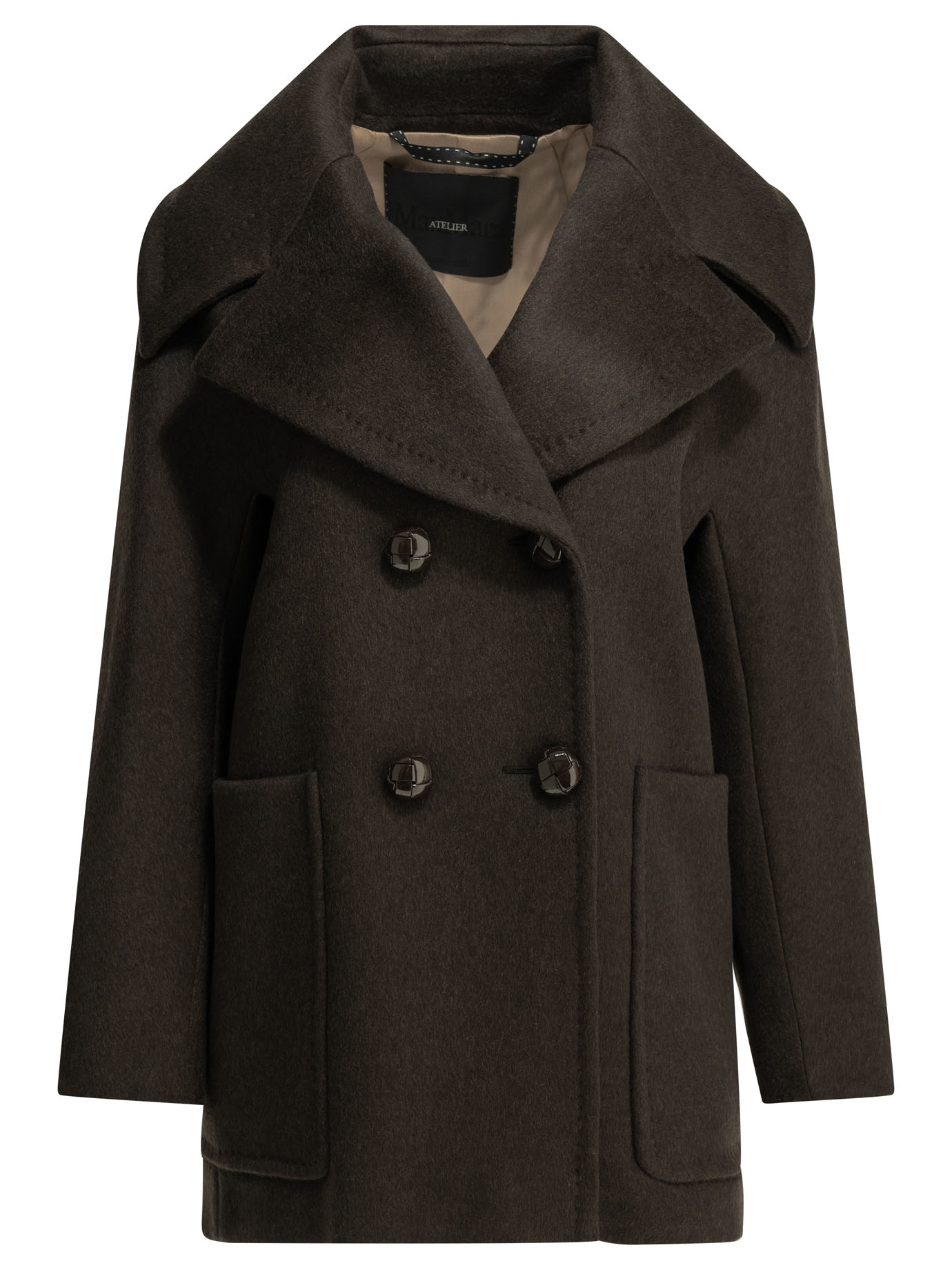 MAX MARA ATELIER 더블브레스트 코트 캐시미어