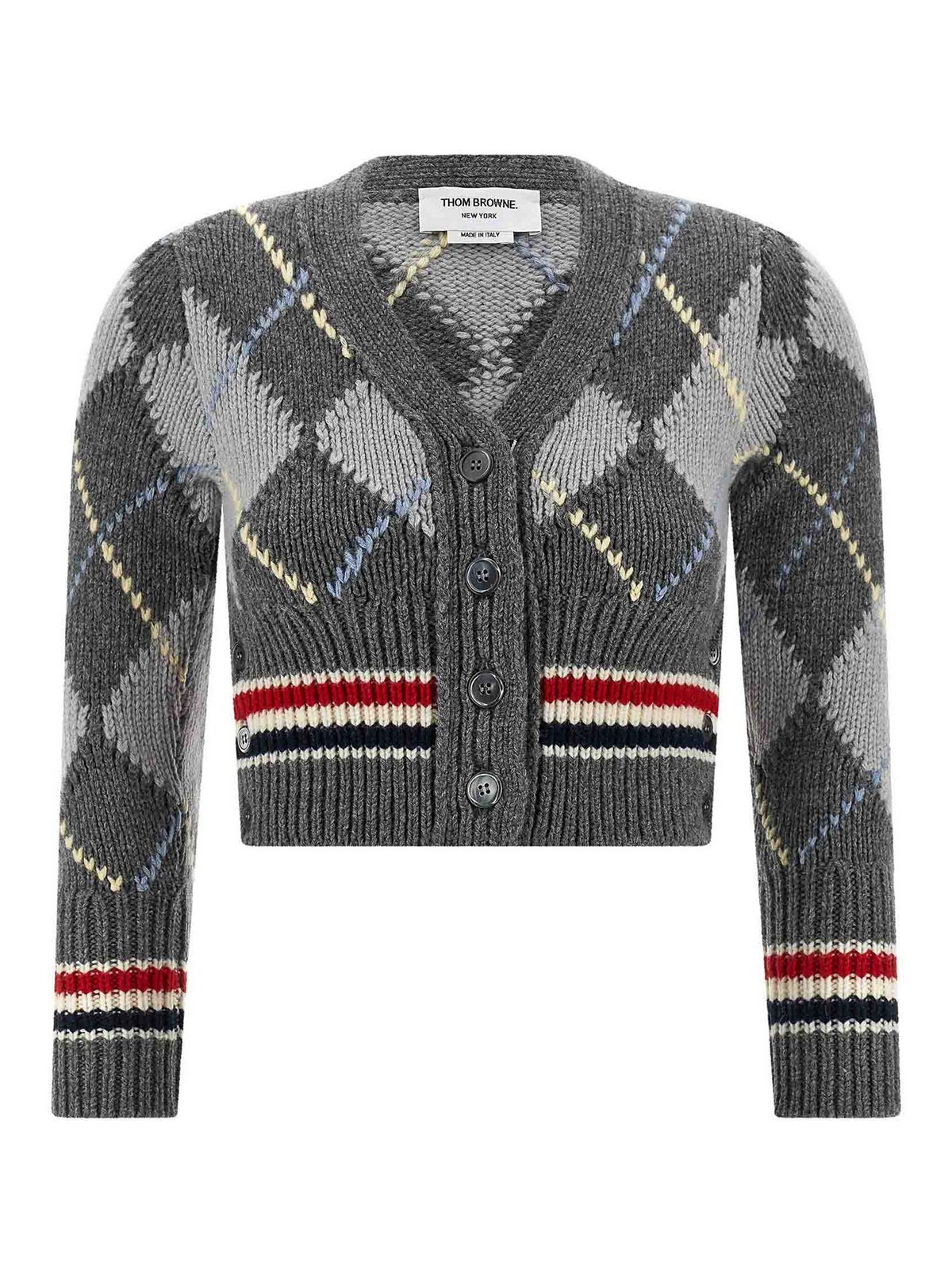 THOM BROWNE 아가일 가디건