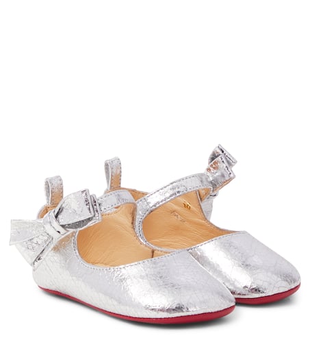Christian Louboutin Kids 베이비 루 베이브 가죽 메리 제인 플랫