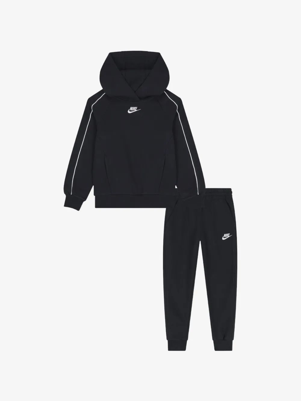 Nike Kids 로고 프린트 파이핑 트랙수트 세트