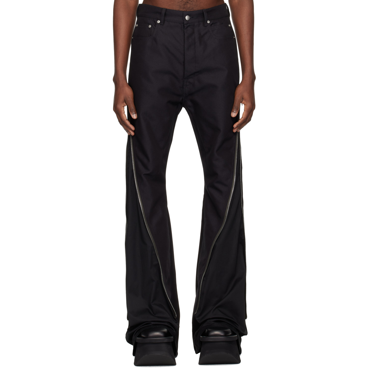 RICK OWENS 블랙 템플 볼란 바나나 진