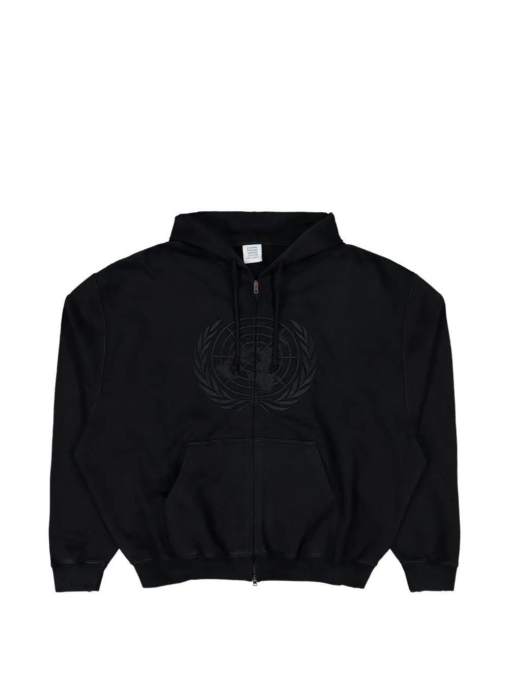 VETEMENTS 자수 집업 후드