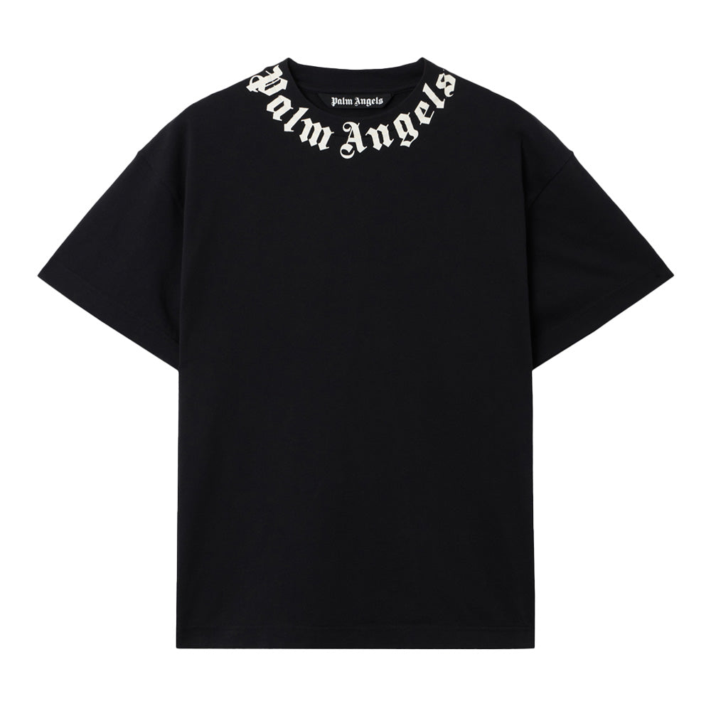 PALM ANGELS 넥 로고 반팔 티