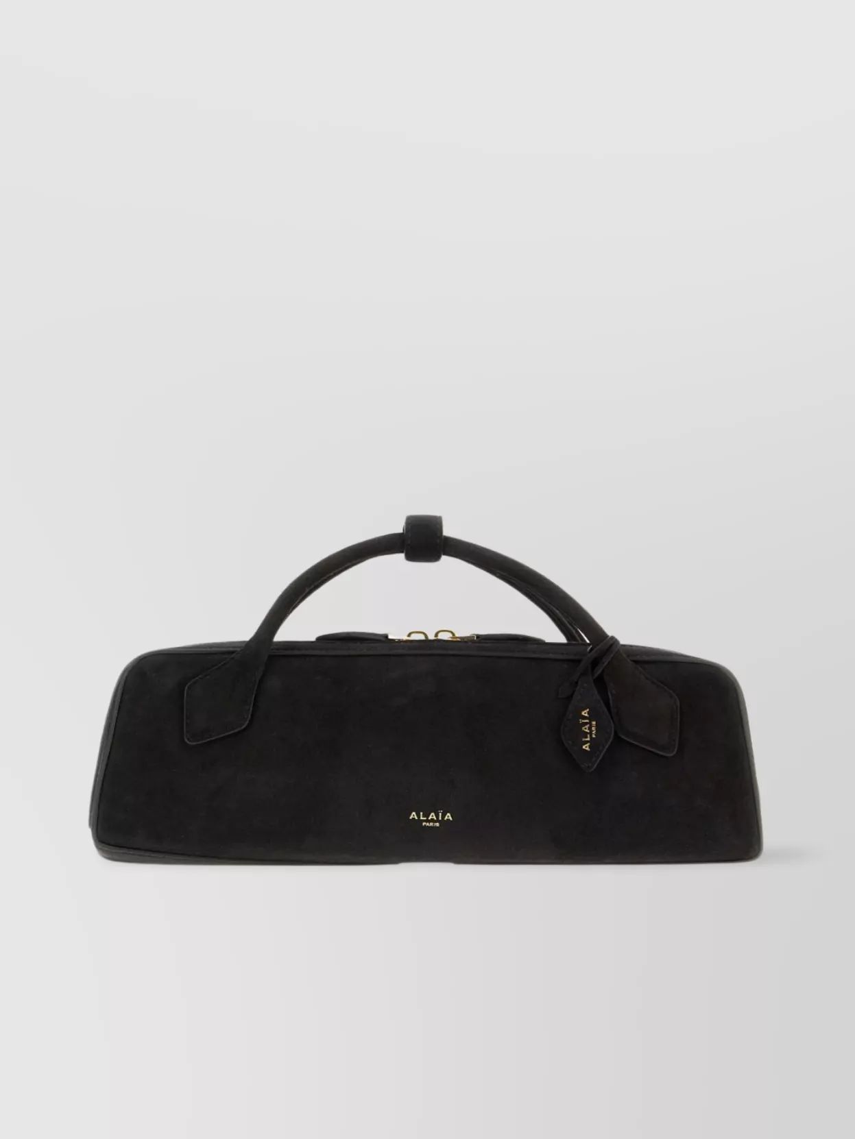 ALAIA 탑 핸들 스웨이드 토트백