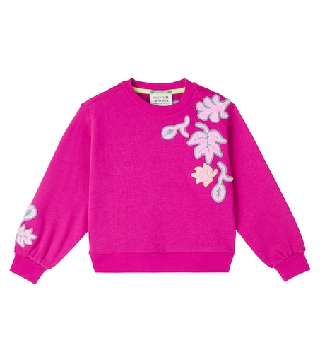 Scotch & Soda Kids 자수 면혼합 스웨트셔츠