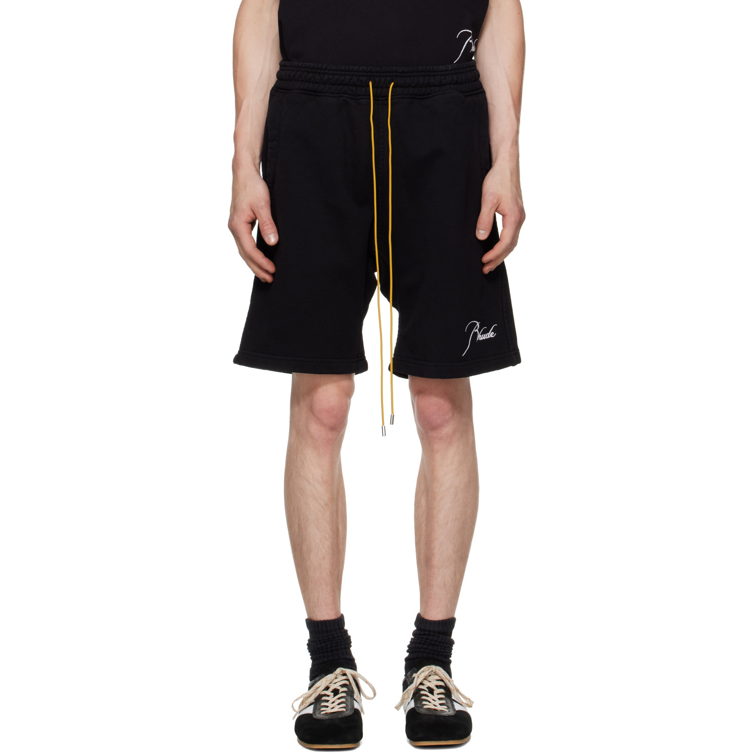 Rhude 블랙 클래식 스웻 쇼츠