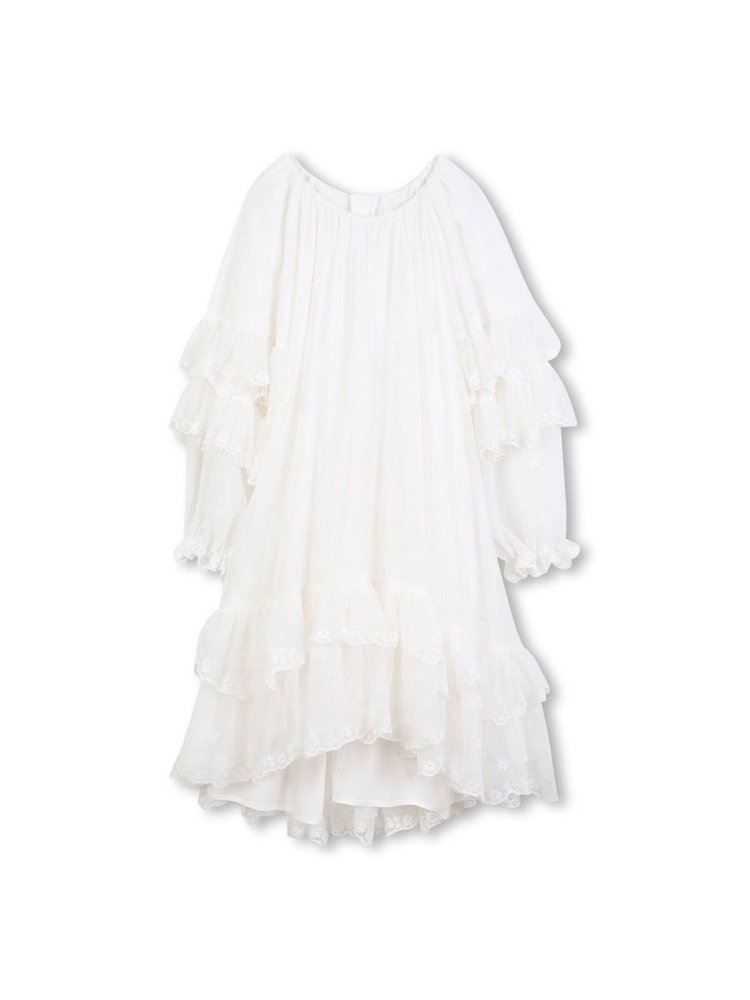 Chloe Kids 러플 티어드 드레스