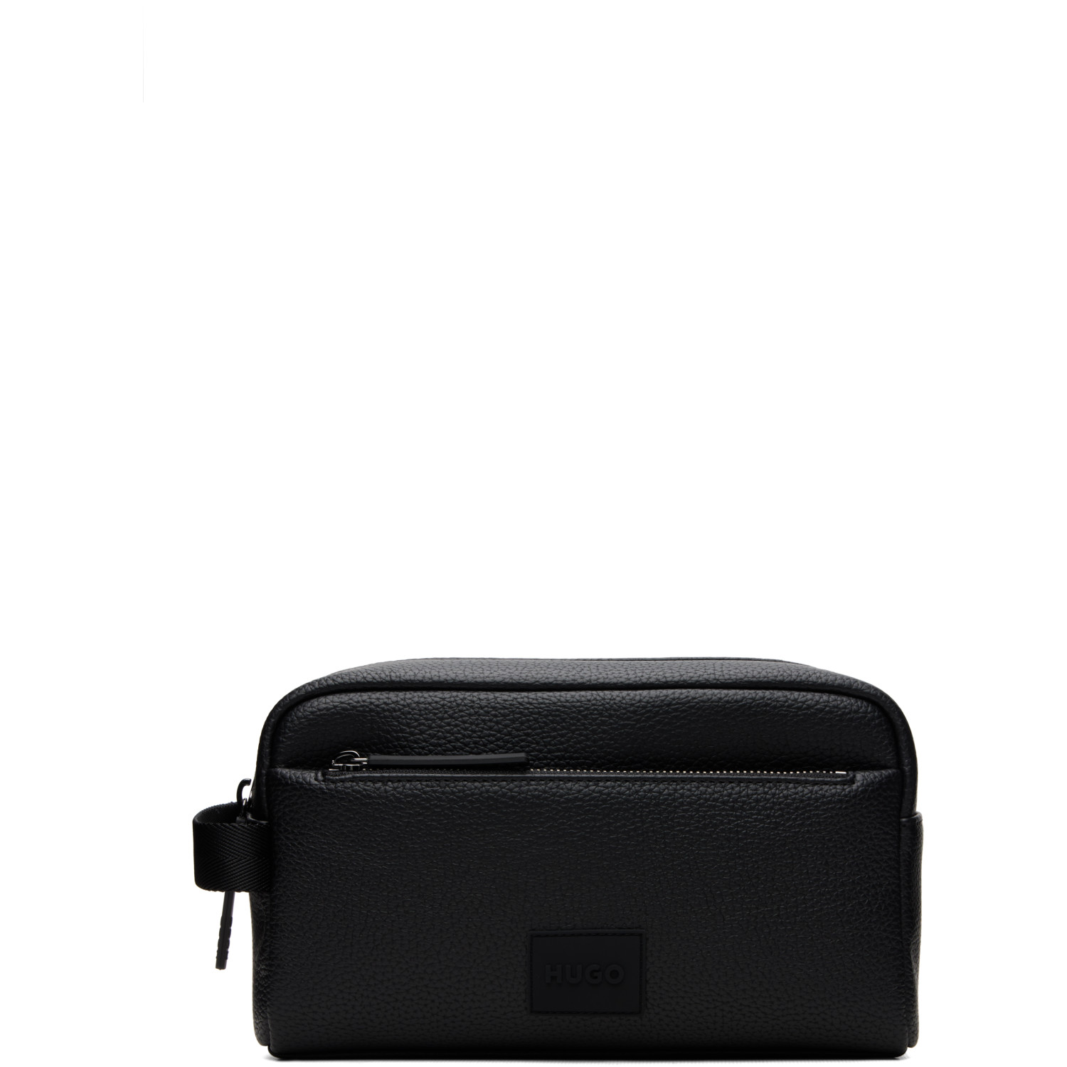 HUGO BOSS 블랙 인조 가죽 파우치