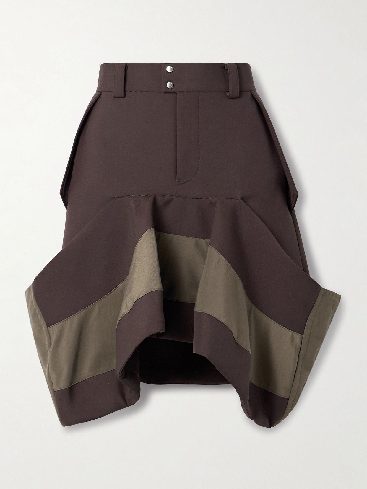 SACAI 드레이프 패널 스쿠바 그로스그레인 치마