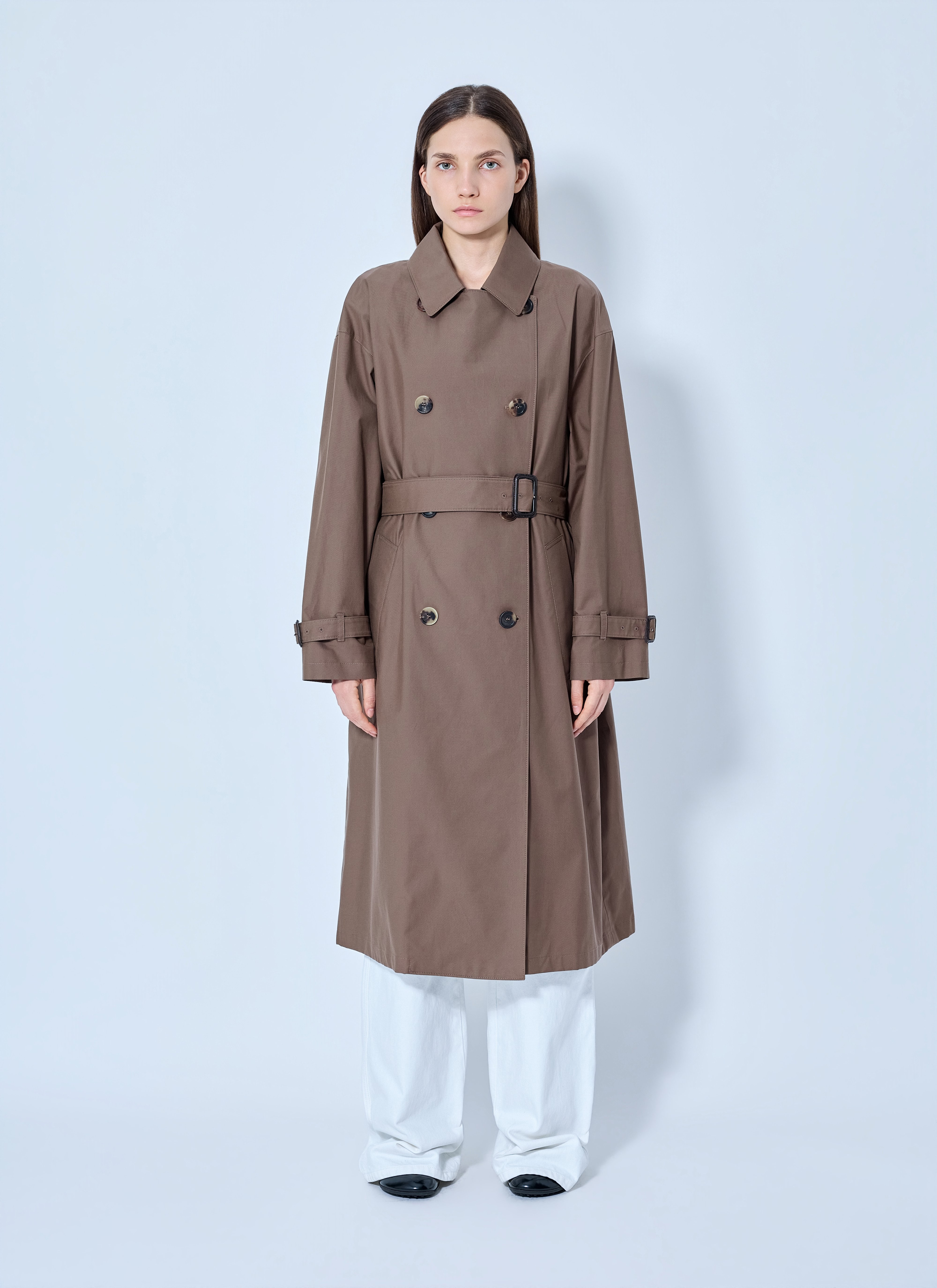 max mara the cube 클래식 코튼 트렌치코트