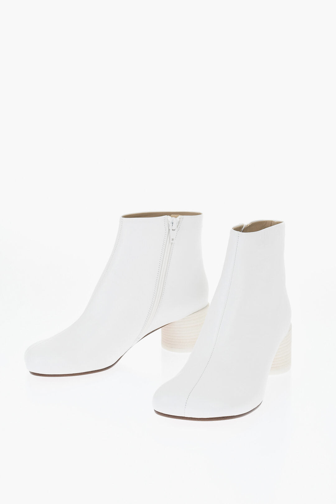 MAISON MARGIELA MM6 가죽 앵클 부츠 내부 지퍼 5cm