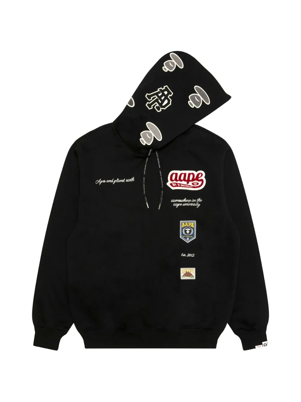 AAPE by A Bathing Ape AAPEUNVS 로고 패치 후드