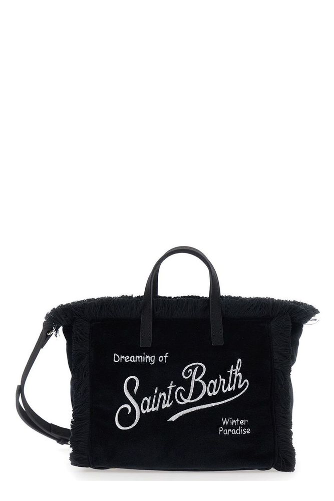 MC2 SAINT BARTH 로고 자수 프린지 토트백