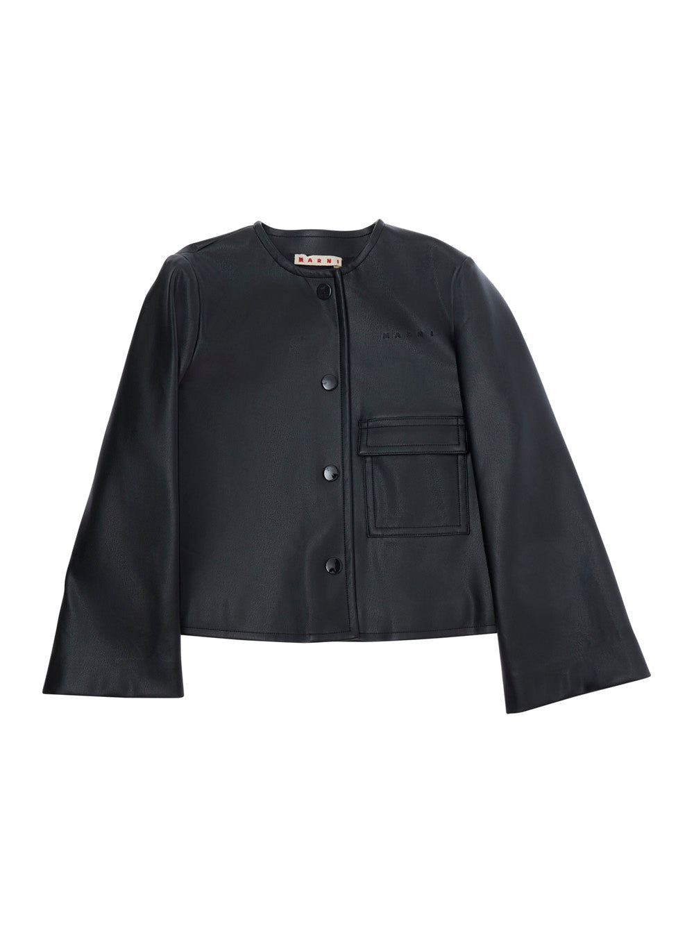 Marni Kids 미니 걸 로고 프론트 자켓