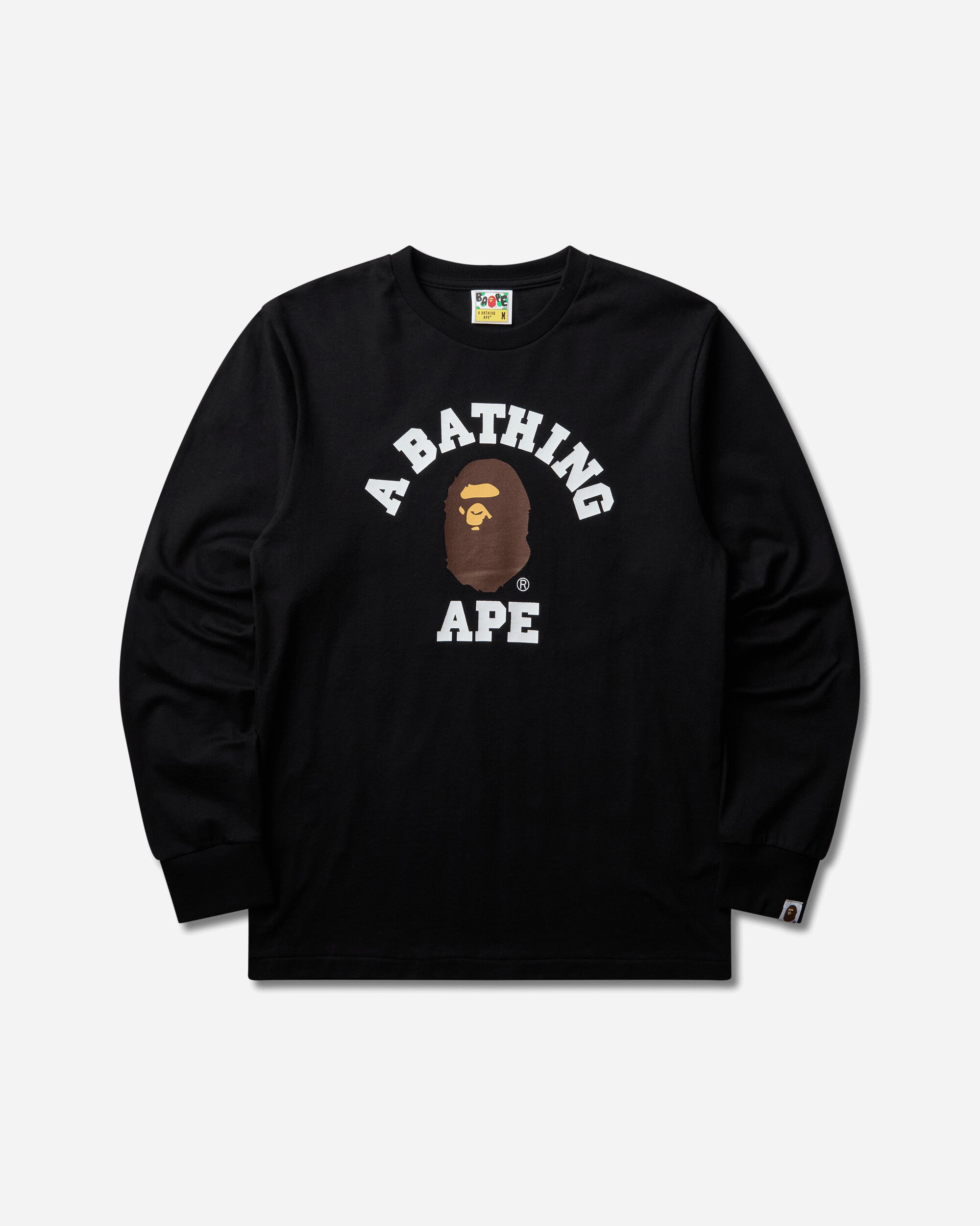 Bape 남성 컬리지 롱슬리브 티셔츠
