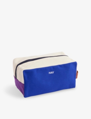 Hay 브랜드 컬러 블록 코튼 세면 가방