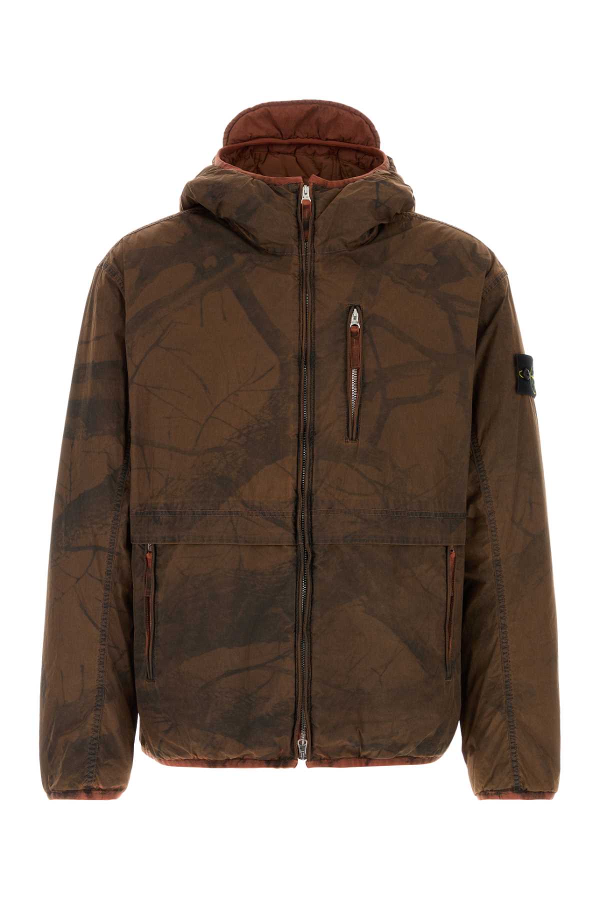 STONE ISLAND 프린트 나일론 패딩 자켓