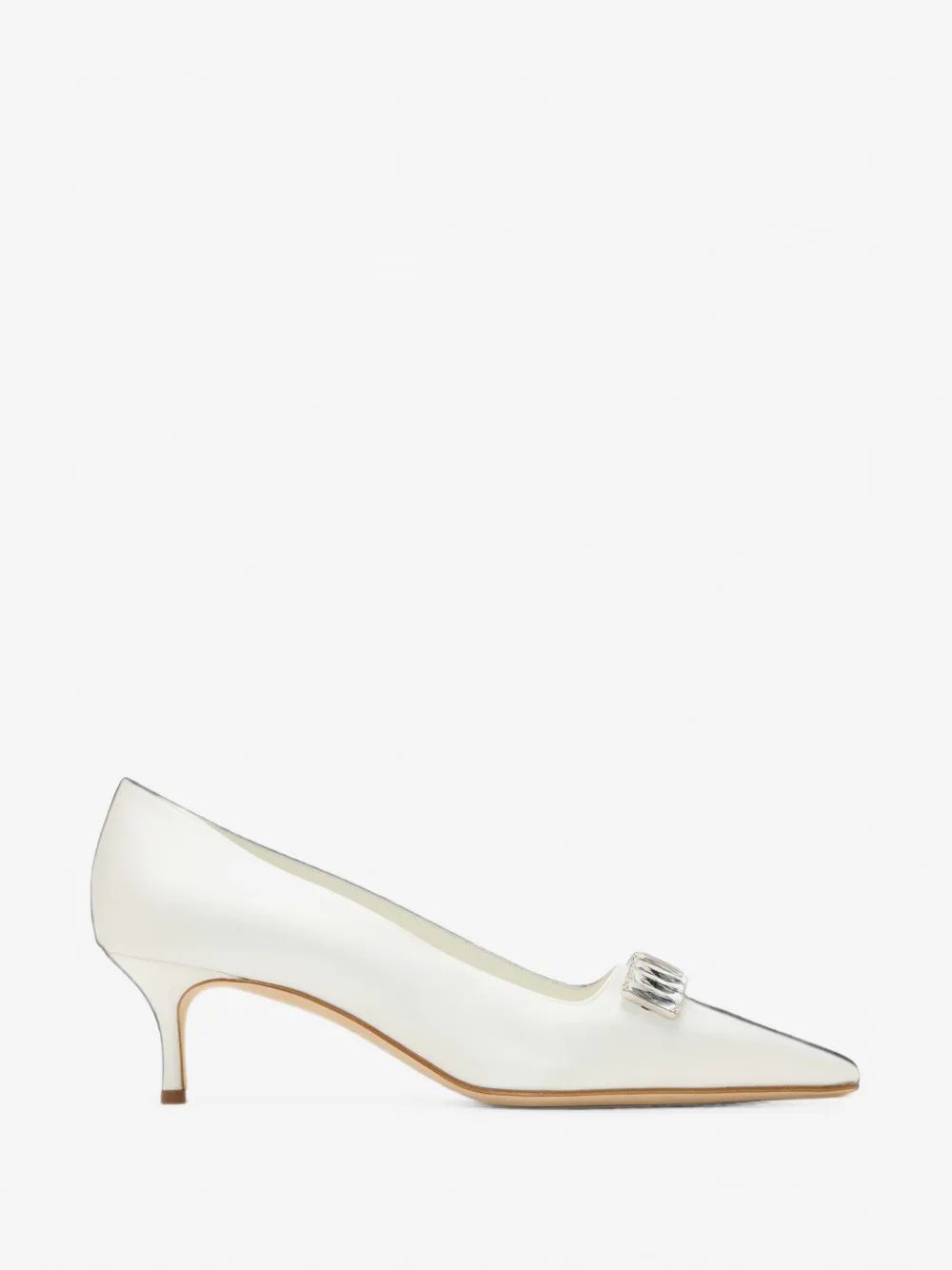 Manolo Blahnik 보타타용 크리스탈 장식 새틴 펌프스