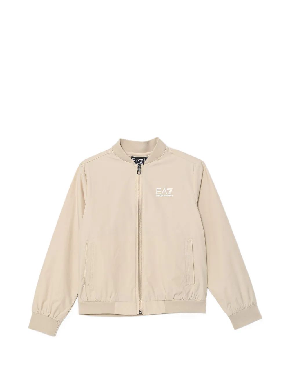 Emporio Armani Kids 로고 프린트 봄버 자켓