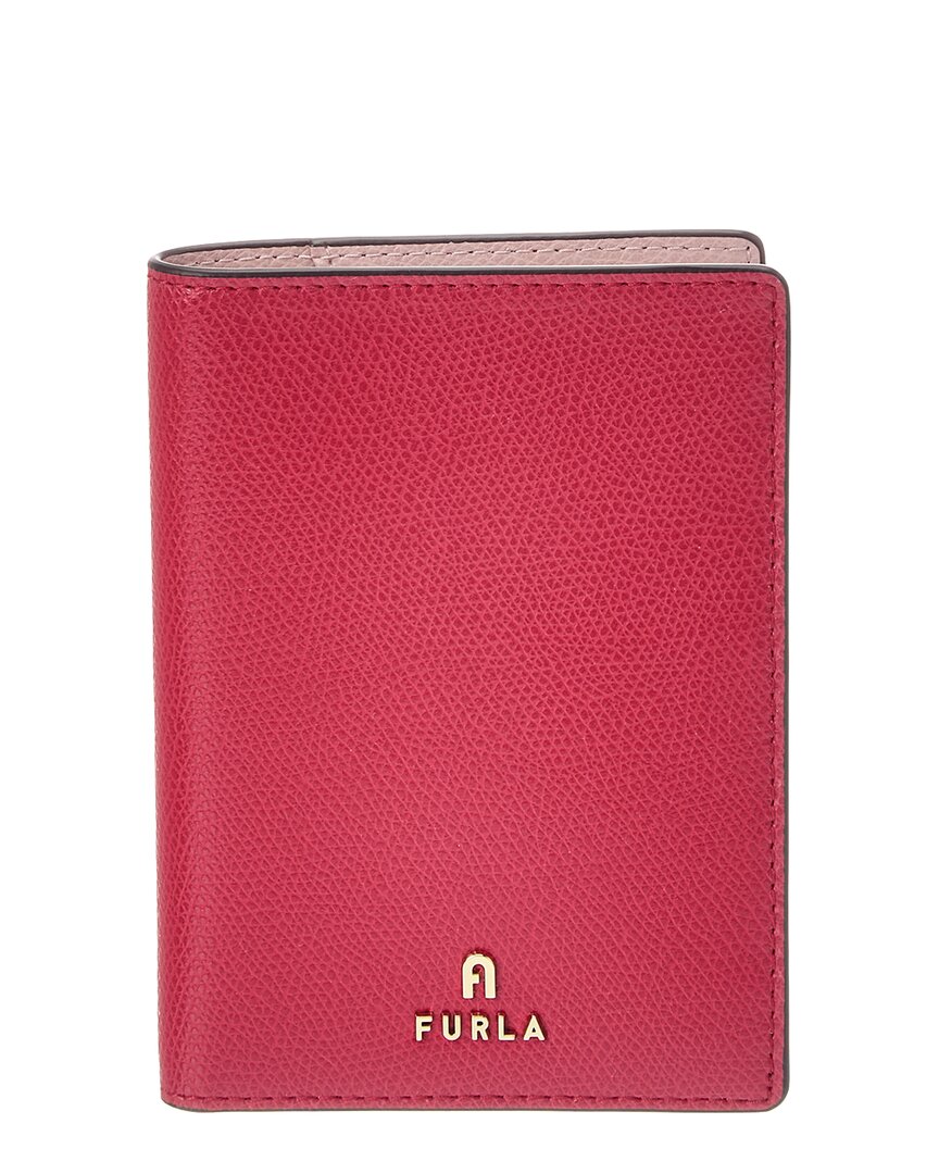 FURLA 카멜리아 가죽 여권 지갑