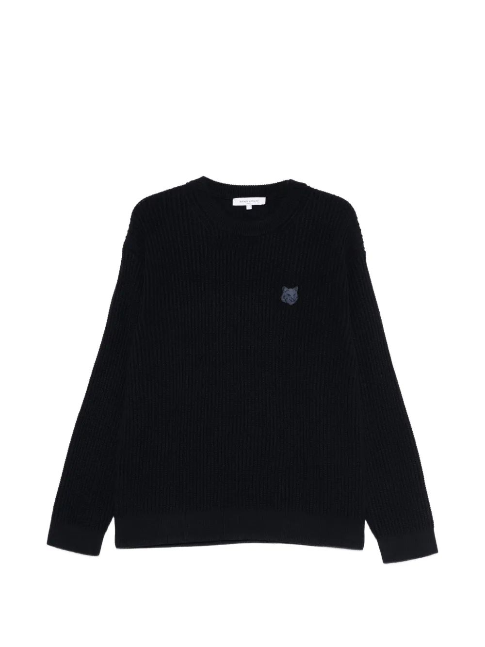 MAISON KITSUNÉ 폭스 헤드 코튼 리브드 점퍼