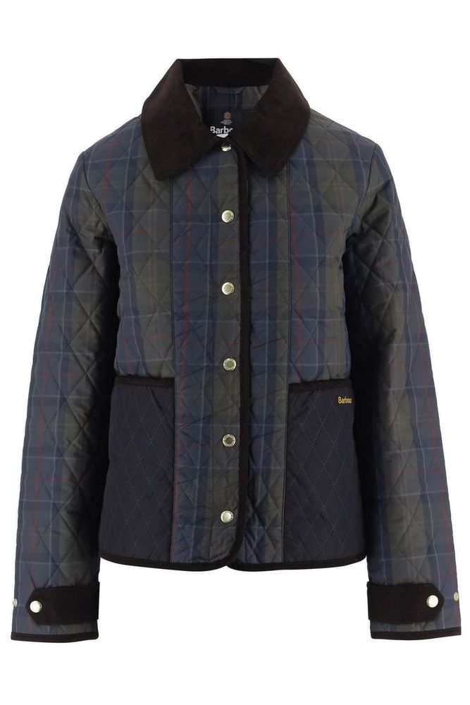 BARBOUR 에인스데일 체크 퀼팅 자켓